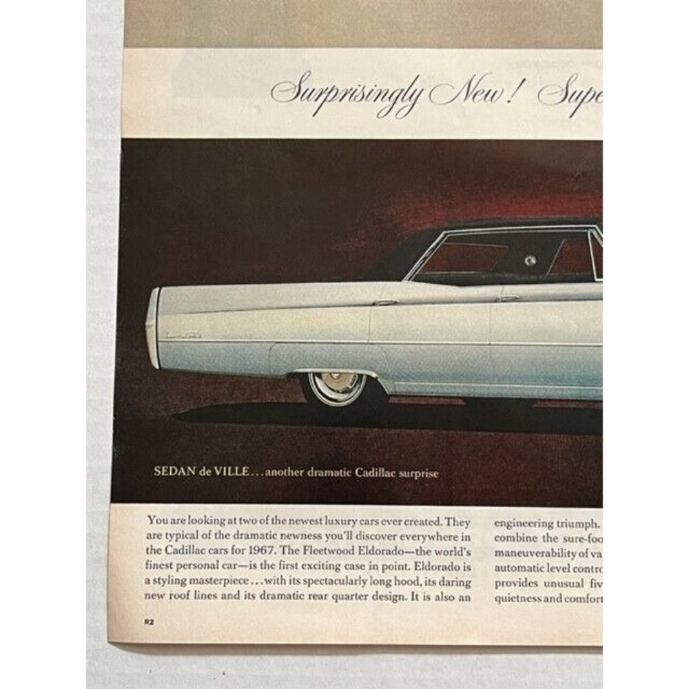 Vintage 1960s Cadillac Eldorado and Sedan de Ville 2 page Print Ad - Picture 7 of 9